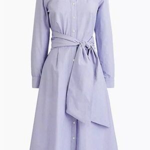 J.Crew Tie Waist Shirt Dress Size 6 NWOT (no paper tag but price tag fastener)